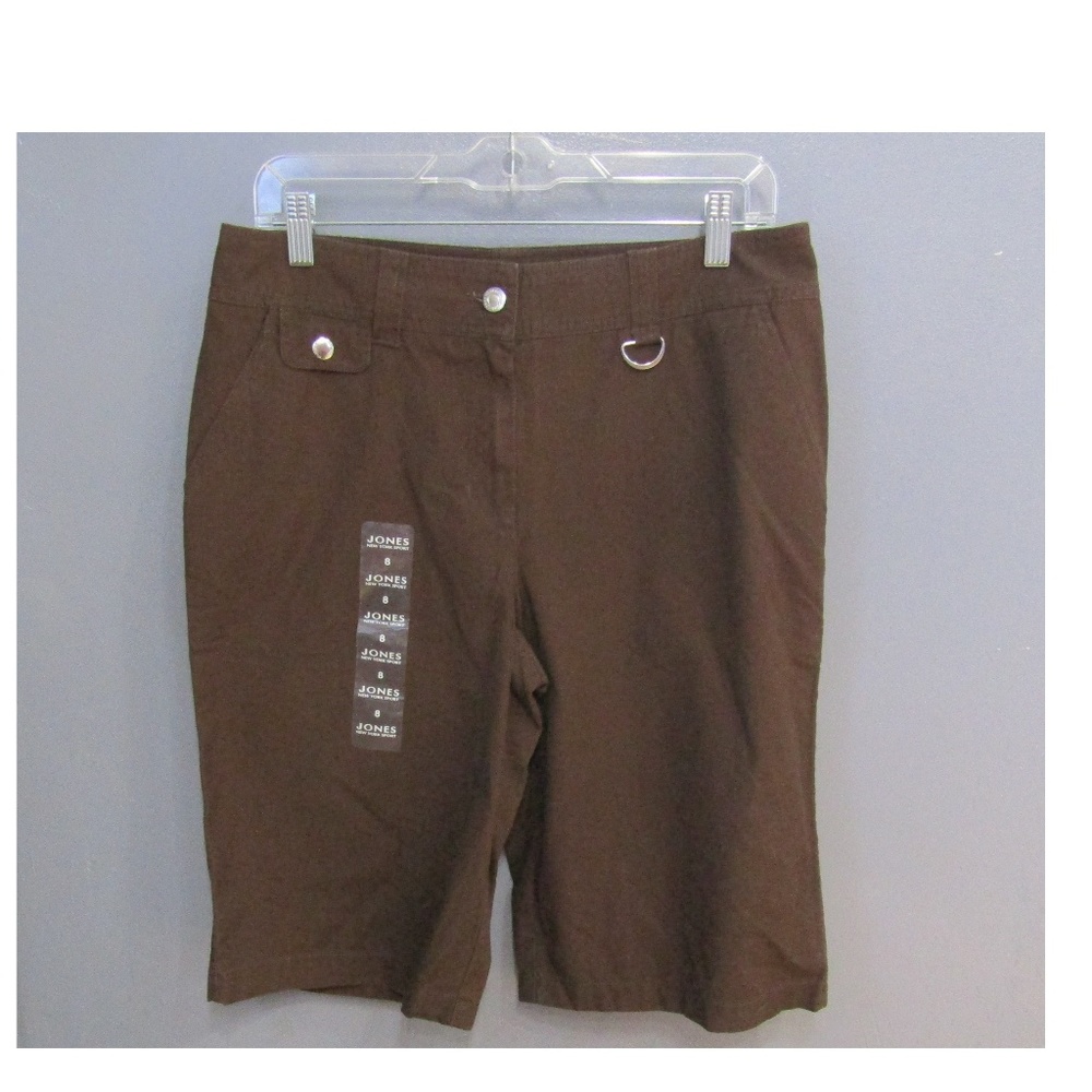 NEW Jones New York Brown Bermuda Walking Shorts 8
